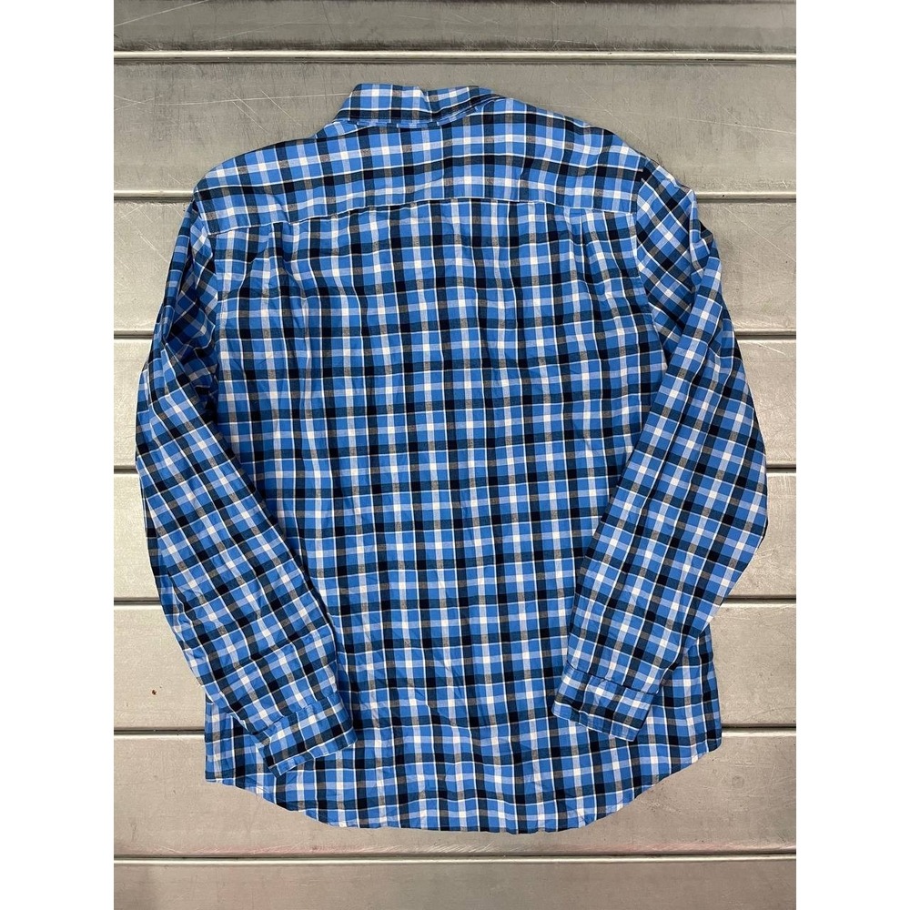 Gap Slim Fit Button Up Shirt Mens XL Blue Plaid Casual Work Long‎ Sleeve - Picture 7 of 8
